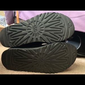 Black tall UGG fur boot